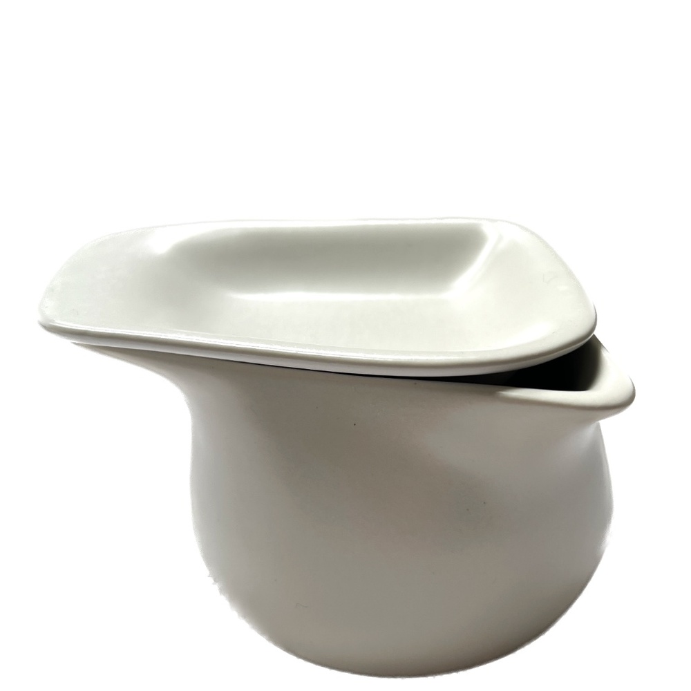 Quadra Cream Sugar Containers White Ceramic Small One Serving Lid Bowl  2 1/2" T